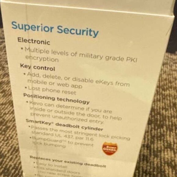 Kwikset Kevo 99250-002 Satin Nickel Smart Lock Deadbolt Bluetooth Touch-to-Open - Picture 4 of 5